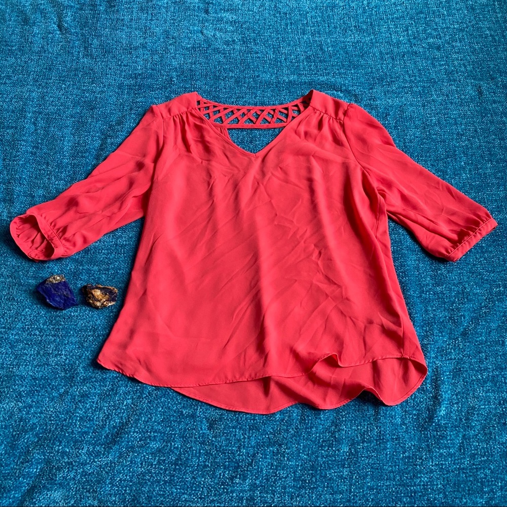 Keyhole Back Blouse